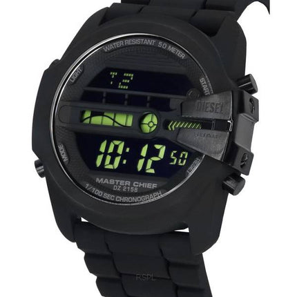 Diesel Master Chief Digital Silicone Strap Black Dial Quartz DZ2158 Men's Watch