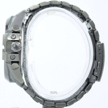 Diesel Mega Chief Quartz Chronograph Grey Dial Black IP DZ4282 Mens Watch