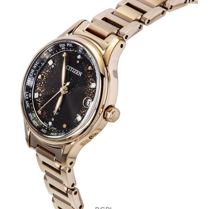 Citizen xC DENPA Radio-Controlled Limited Edition Super Titanium Black Dial Eco-Drive EC1166-74E Women's Watch
