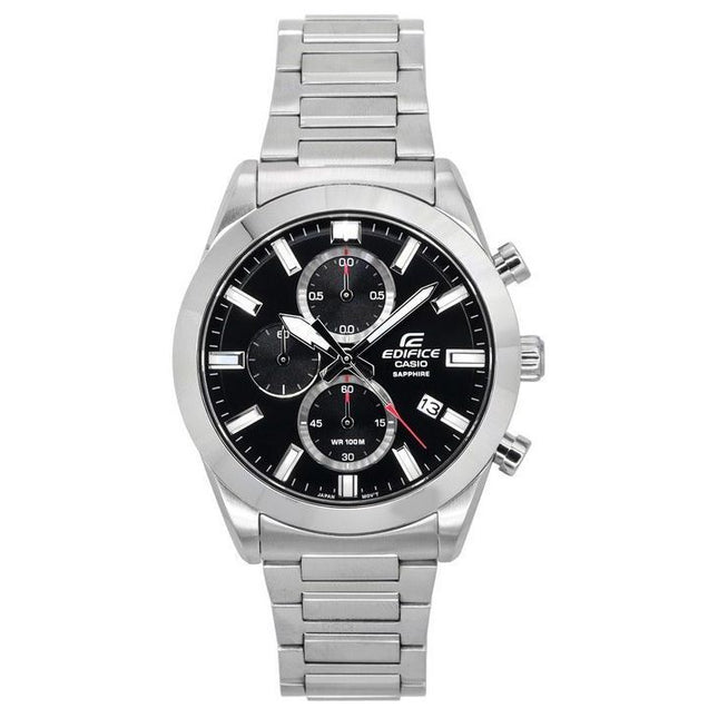 Casio Edifice Standard Chronograph Analog Black Dial Quartz EFB-710D-1A 100M Men's Watch