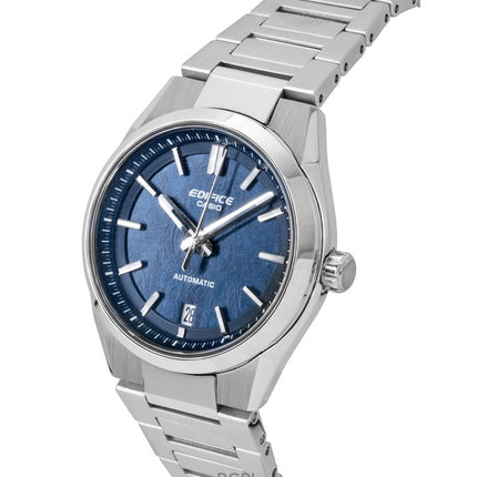Casio Edifice Analog Stainless Steel Forged Carbon Blue Dial Automatic EFK-100D-2A 100M Men's Watch