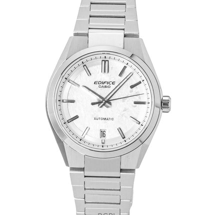 Casio Edifice Analog Stainless Steel Forged Carbon White Dial Automatic EFK-100D-7A 100M Men's Watch