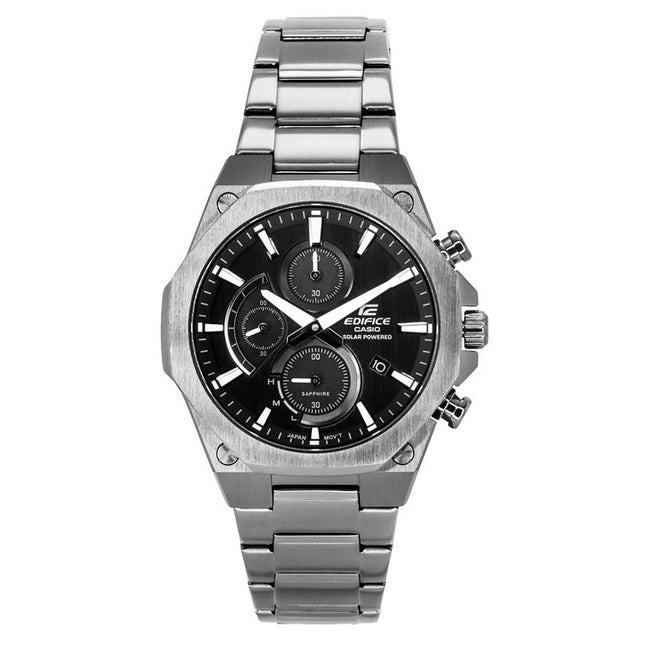 Casio Edifice Slim Line Chronograph With Sapphire Crystal Analog Grey Dial Solar EFS-S570DC-1A 100M Men's Watch