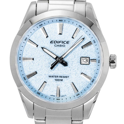 Casio Edifice Analog Stainless Steel Light Blue Dial Quartz EFV-160D-2BV 100M Men's Watch