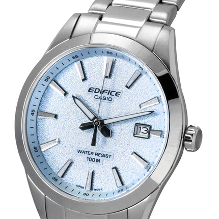 Casio Edifice Analog Stainless Steel Light Blue Dial Quartz EFV-160D-2BV 100M Men's Watch