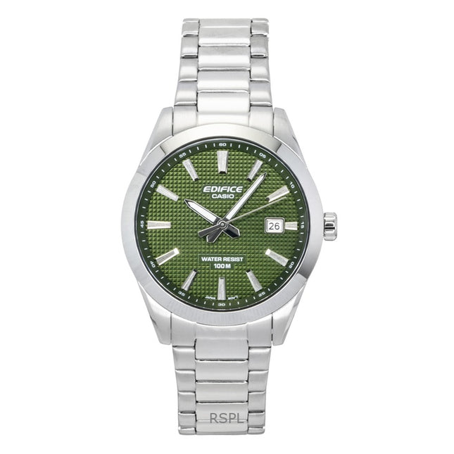 Casio Edifice Analog Stainless Steel Green Dial Quartz EFV-160D-3A 100M Men's Watch