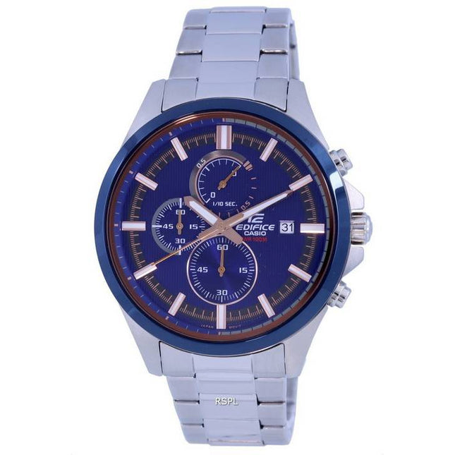 Casio Edifice Chronograph Analog Stainless Steel Quartz EFV-520DB-2A.G EFV520DB-2 100M Mens Watch