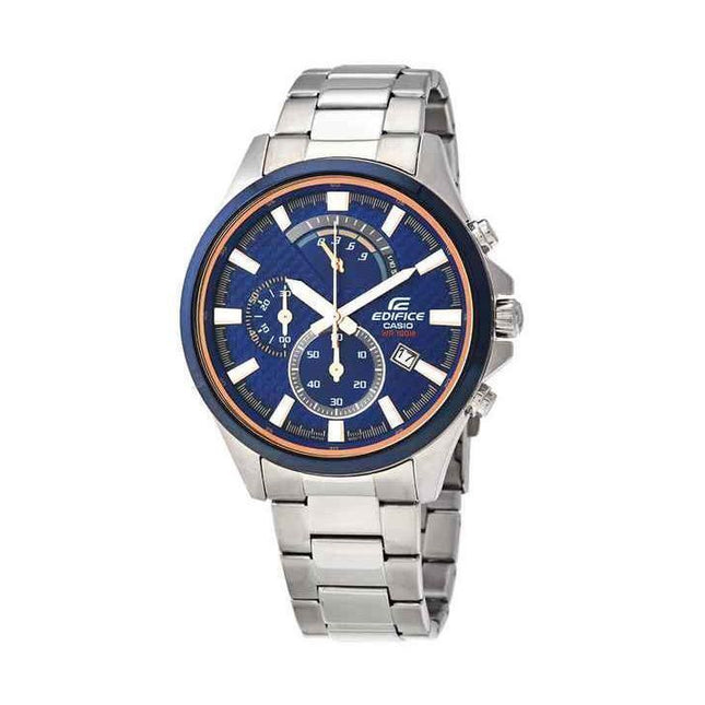 Casio Edifice Standard Chronograph Analog Blue Dial Quartz EFV-530DB-2A 100M Men's Watch