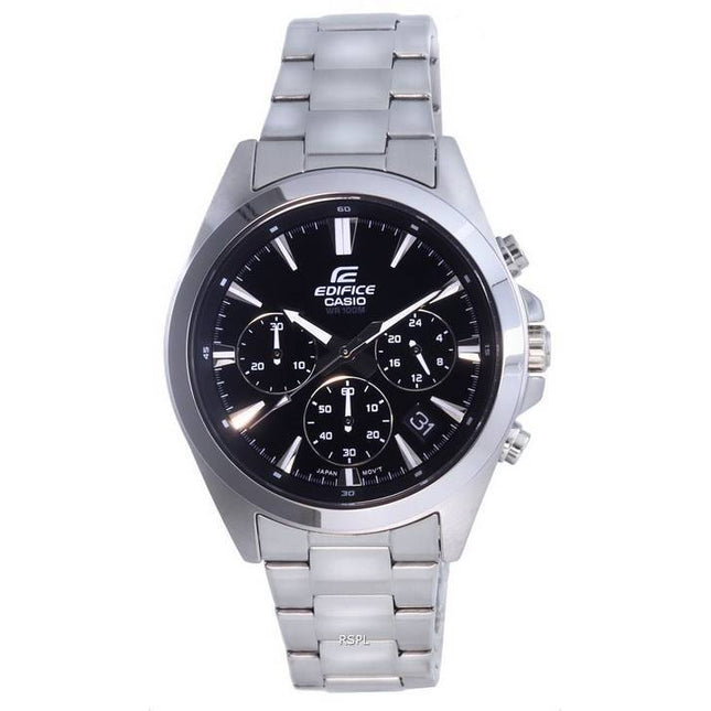 Casio Edifice Chronograph Analog Stainless Steel Quartz EFV-630D-1AV EFV630D-1 100M Men's Watch