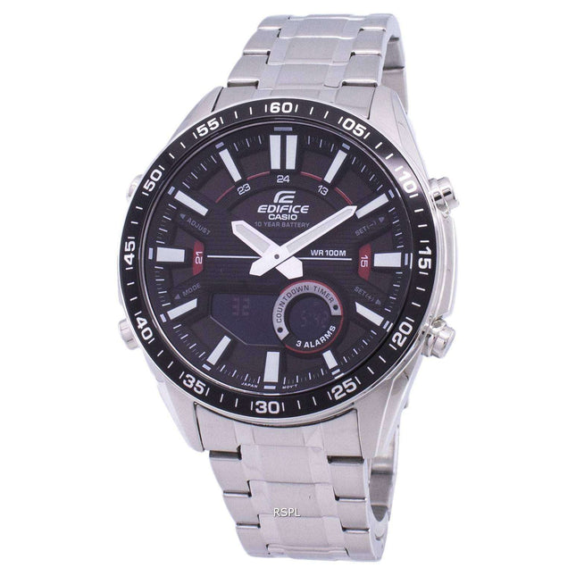 Casio Edifice Alarm Analog Digital Quartz EFV-C100D-1AV EFVC100D-1AV Men's Watch