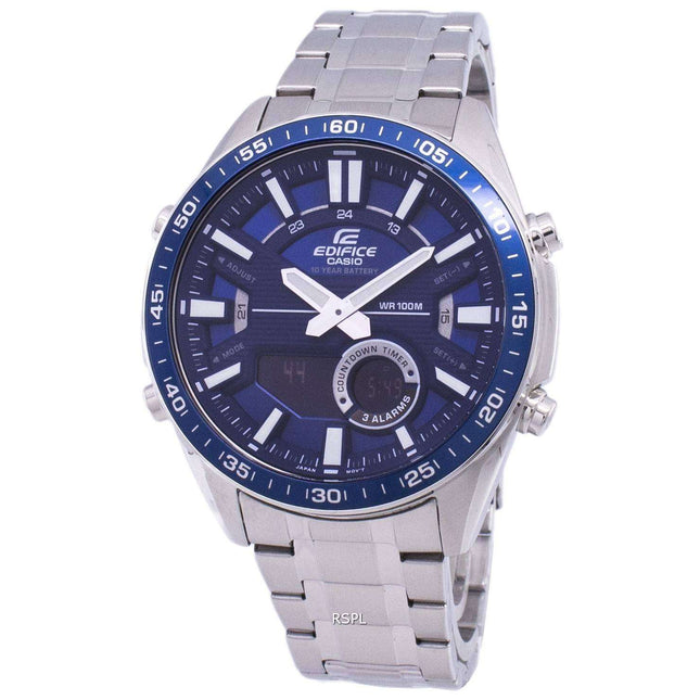 Casio Edifice Alarm Analog Quartz EFVC100D-2AV EFV-C100D-2AV Men's Watch