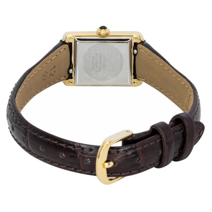Citizen Fio Roma Calf Leather Strap Silver Dial Eco-Drive EG2797-13A Women's Watch