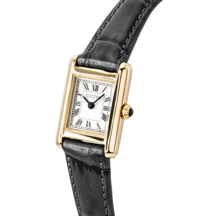 Citizen Analog Leather Strap Silver Dial Eco-Drive EG2799-18W Women's Watch
