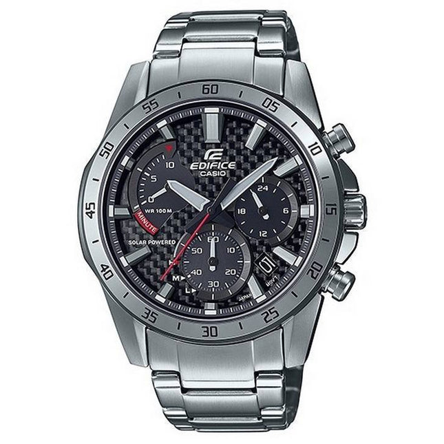 Casio Edifice Chronograph Analog Solar EQS-930D-1A EQS930D-1 100M Men's Watch