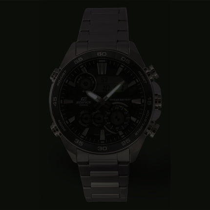 Casio Edifice Analog Digital Stainless Steel Green Dial Quartz ERA-130D-3A 100M Men's Watch