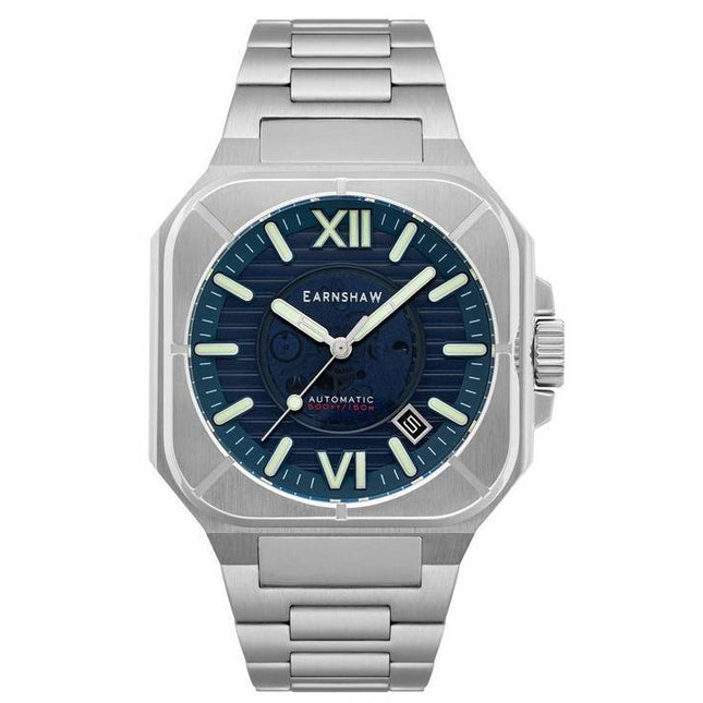 Thomas Earnshaw Armoury Sea Blue Skeleton Dial Automatic ES-8258-33 150M Mens Watch