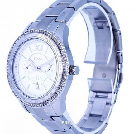 Fossil Stella Sport Tachymeter Crystal Accents Silver Dial Quartz ES5108 Womens Watch