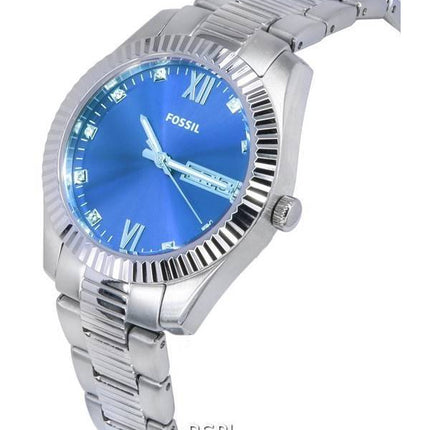 Fossil Scarlette Crystal Accents Blue Dial Quartz ES5197 Women's Watch