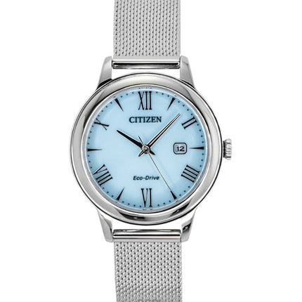 Citizen Elegance Stainless Steel Blue Dial Eco-Drive EW2621-75M 100M Women's Watch