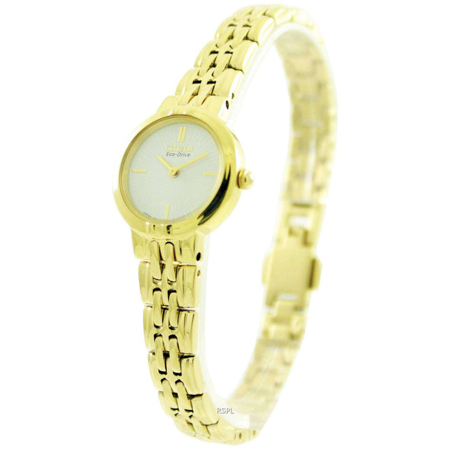 Citizen Eco-Drive Silhouette Gold Tone EX1092-57A Womens Watch