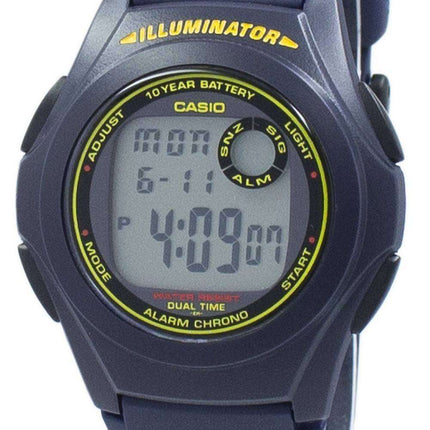 Casio Illuminator Dual Time Chrono Digital F-200W-2B F200W-2B Men's Watch
