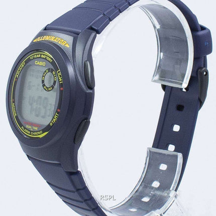 Casio Illuminator Dual Time Chrono Digital F-200W-2B F200W-2B Men's Watch