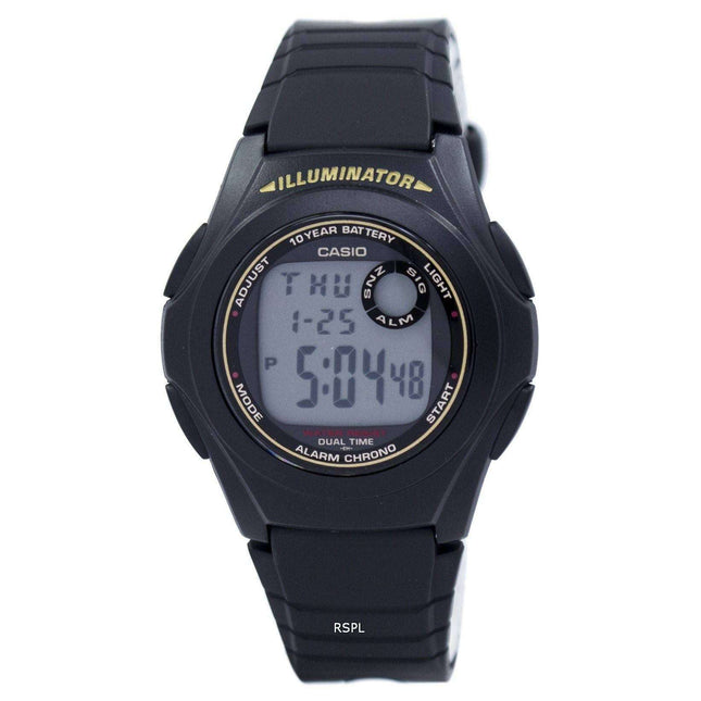 Casio Illuminator Dual Time Alarm Chrono F-200W-9ASDF F200W-9ASDF Men's Watch