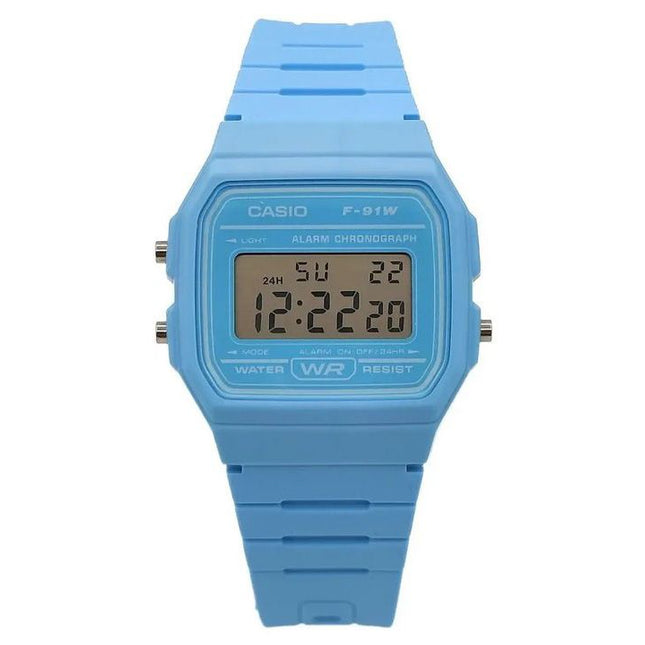 Casio Digital Blue Resin Strap Quartz F-91WC-2A Unisex Watch
