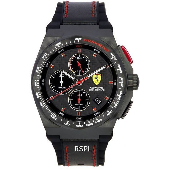 Scuderia Ferrari Aspire Chronograph Black Dial Quartz 0830792 Men's Watch