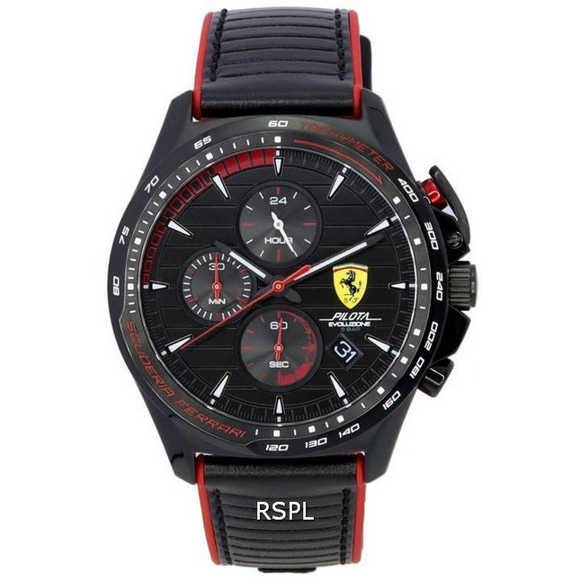 Scuderia Ferrari Pilota Evo Turbo Chronograph Black Dial Quartz 0830849 Men's Watch
