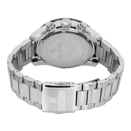 Festina Ceramic Chronograph Stainless Steel White Dial Quartz F20575-1 100M Men's Watch