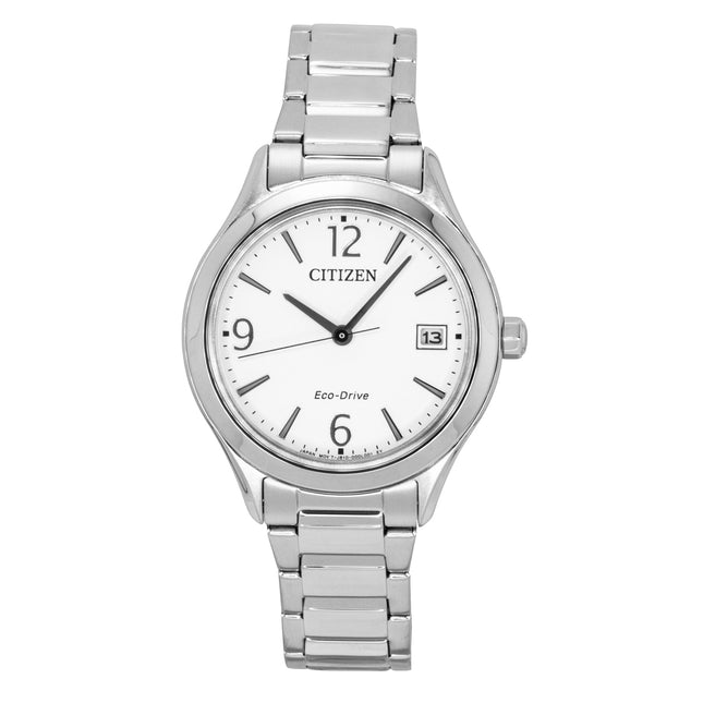 Citizen Elegance White Dial Stainless Steel Eco-Drive FE6121-67A Women's Watch