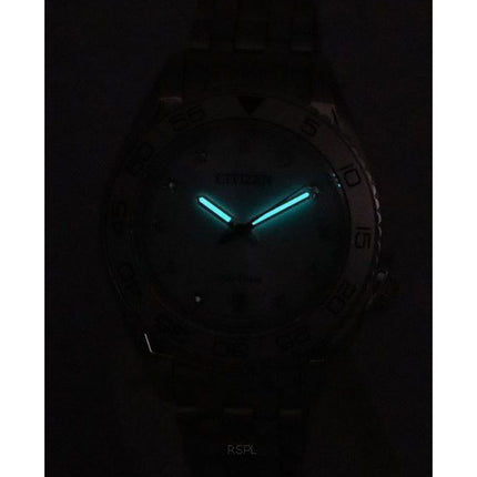 Citizen Carson Eco-Drive Carson Diamond Accents Stainless Steel Light Blue Dial FE6161-54L 100M Women's Watch