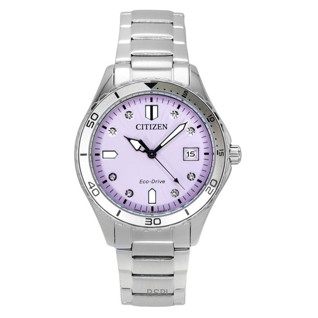 Citizen Marine Eco-Drive Stainless Steel Pink Dial FE6170-88X 100M Women's Watch