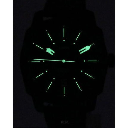 Fossil Machine Stainless Steel Black Sunray Dial Quartz FS5971 100M Men's Watch