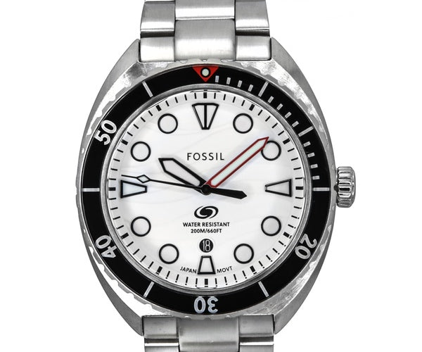 Fossil Fs5049 Fossil Pepsi Bezel Fossil Breaker White Dial Diver's