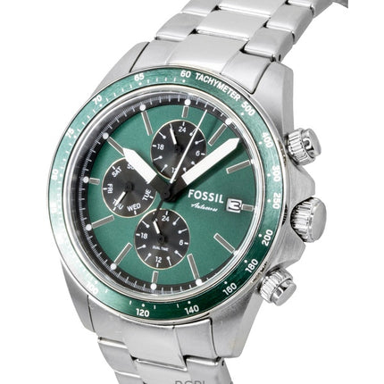 Fossil Autocross Multifunction Stainless Steel Green Dial Quartz FS6127 Men's Watch