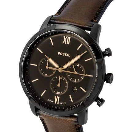 Fossil Neutra Chronograph Brown Leather Strap Brown Dial Quartz FS6163 Men's Watch