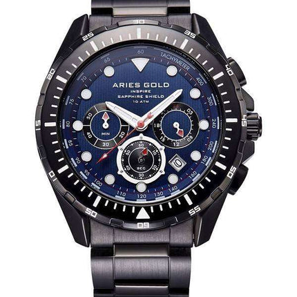 Aries Gold Inspire Atlantic Chronograph Quartz G 7002 BK-BU Men's Watch