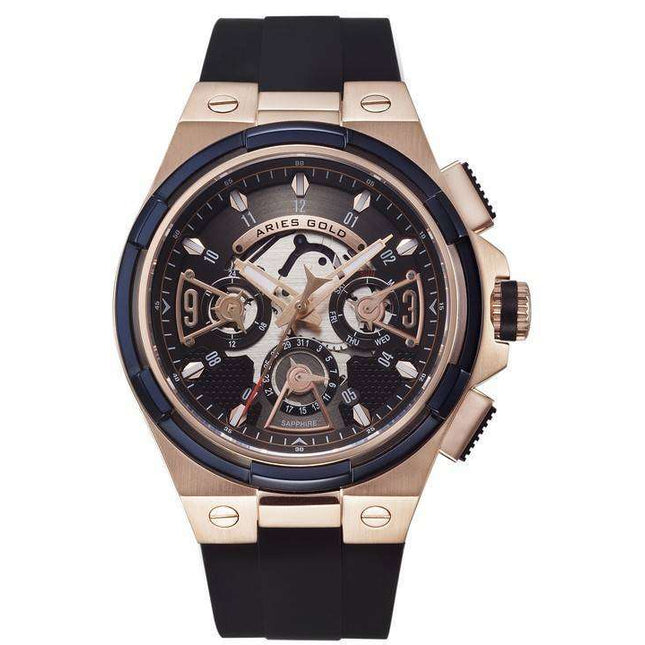 Aries Gold Inspire Lightning Quartz G 7003 2TRB-BKRG Men's Watch