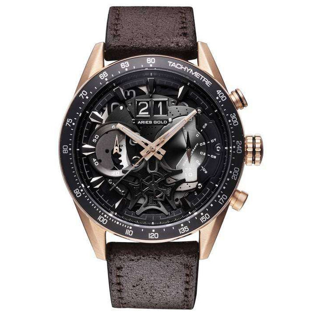 Aries Gold Inspire Jolter Quartz G 7008 RG-BK Men's Watch