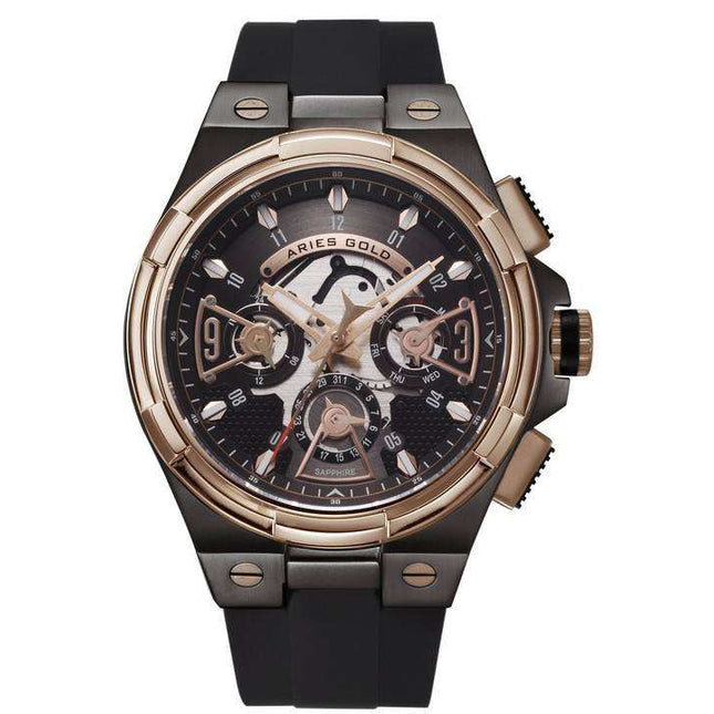 Aries Gold Inspire Lightning Quartz G 7003 BKRG-BKRG Men's Watch