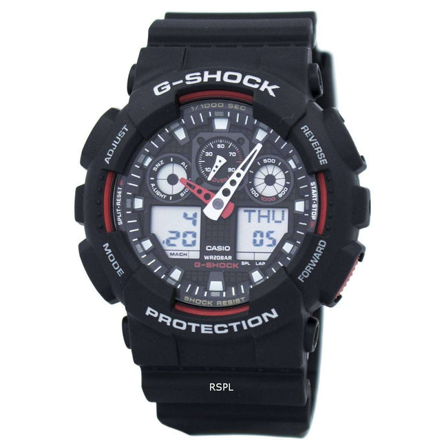 Casio G-Shock Velocity Indicator Alarm GA-100-1A4 GA100-1A4 Men's Watch
