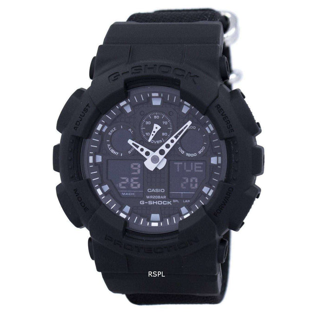 Casio G-Shock Analog Digital Shock Resistant 200M GA-100BBN-1A Men's Watch