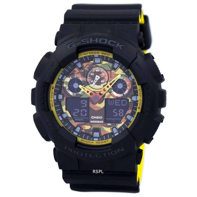 Casio G-Shock Shock Resistant World Time Analog Digital GA-100BY-1A Men's Watch