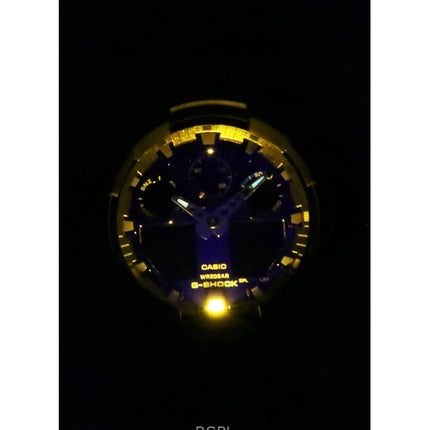 Casio G-Shock Analog Digital Resin Strap Blue Dial Quartz GA-100FL-1A 200M Men's Watch