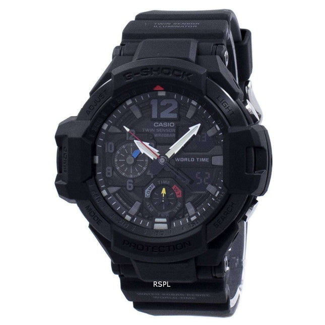 Casio G-Shock Gravitymaster Twin Sensor World Time GA-1100-1A1 GA1100-1A1 Men's Watch