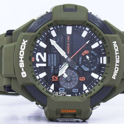 Casio G-Shock Gravitymaster Analog Digital Twin Sensor World Time GA-1100KH-3A Men's Watch