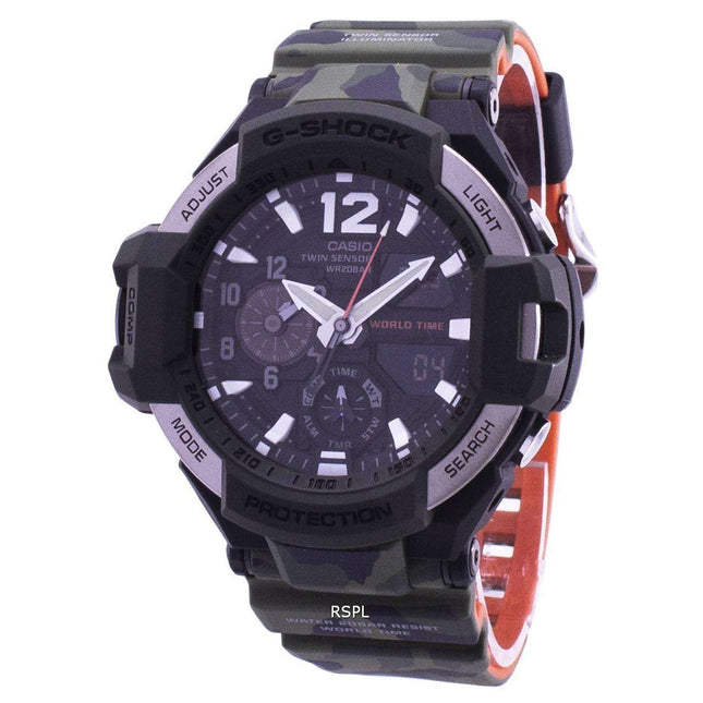 Casio G-Shock Gravitymaster Twin Sensor World Time GA-1100SC-3A GA1100SC-3A Men's Watch