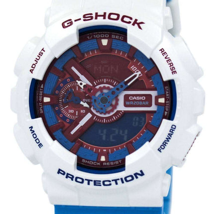 Casio G-Shock Red Blue Analogue Digital GA-110AC-7A Mens Watch